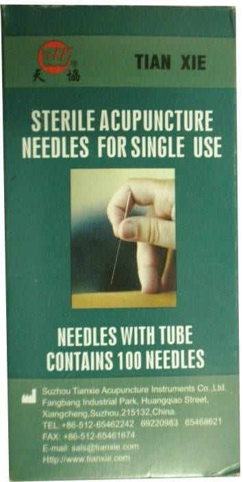 av (1) ACUPUNCTURE NEEDLE WITH TUBE SIZE 3" ( 0.25X0.75)