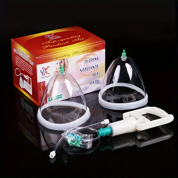 Breast Enlargement Vacuum Cupping Body Shaping, and Relaxation with Easy-to-Use Cupping Set