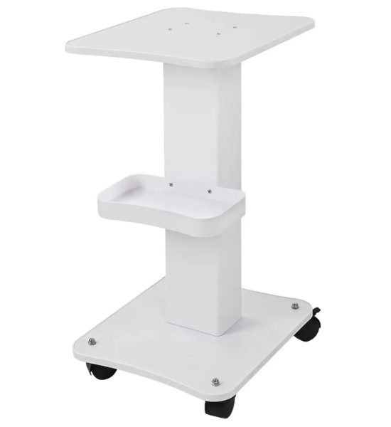 Hydra Trolly Metal Beauty Trolley Cart with Wheels White